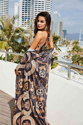 Maillot de bain taille haute et kimono
